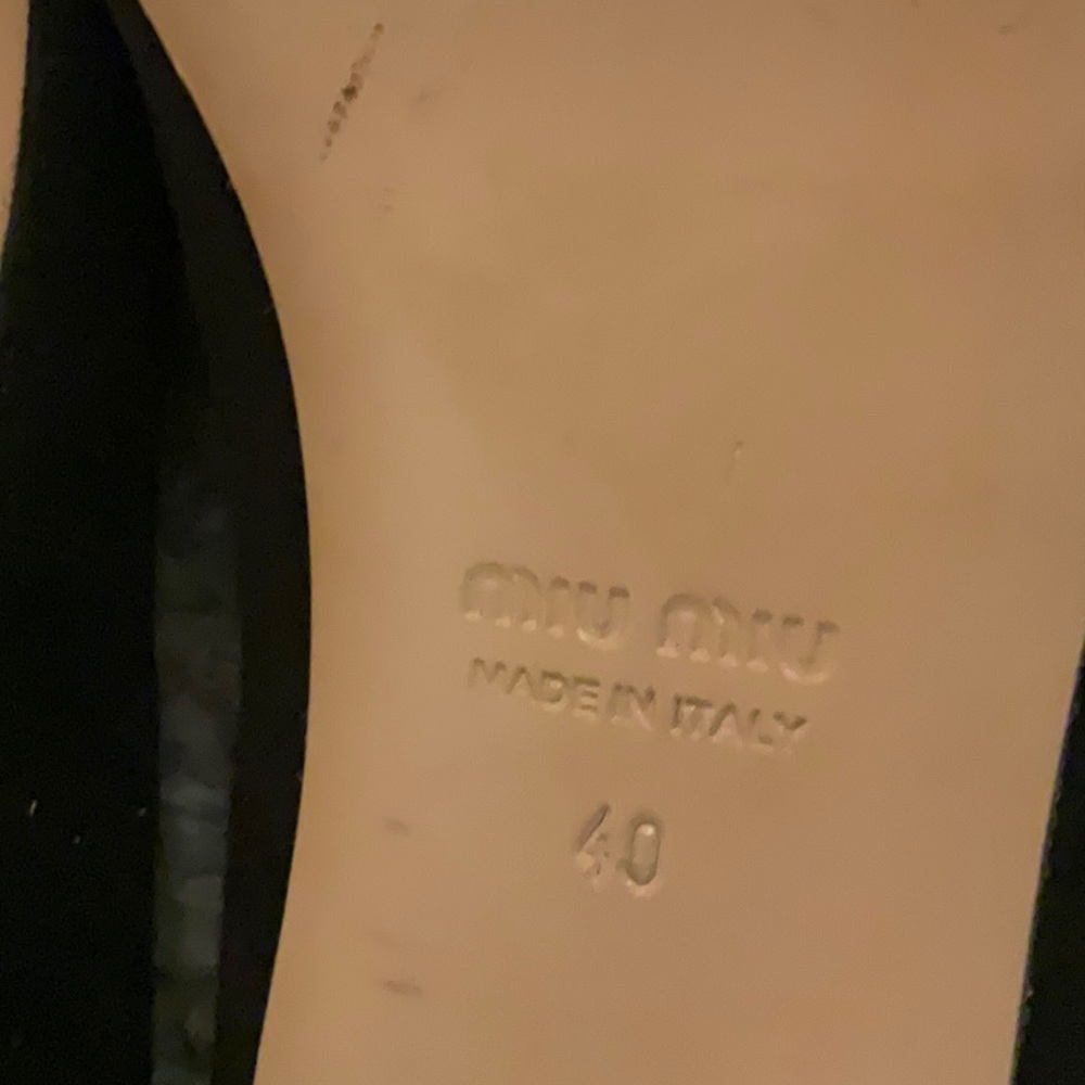 Miu miu flats suede with lots of bobbles - Picture 4 of 15